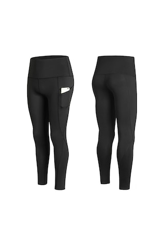 Teltree 2060 Model Siyah Xxl Yüksek Belli Fitness Taytları - Esnek Hızlı Kuruyan Materyal, Yan Cep, Egonomik Tasarım - Spor, Koşu, Yoga İçin SiYAH