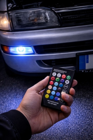T10 Rgb Kumandalı Led Ampul Seti Çok Renkli Araç İçi Park Aydınlatma