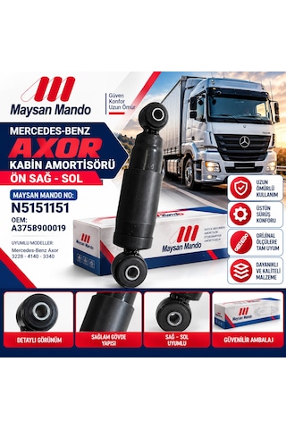 Mercedes Axor 3228 3340 4140 Ön Kabin Amortisörü Sağ Sol Maysan Mando N5151151 A3758900019 Mercedes Axor 3228 3340 4140 Ön Kabin Amortisörü Sağ Sol Maysan Mando N5151151 A3758900019