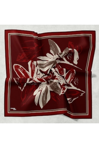 Bonjela Soft Eşarp Yonca Desen Bordo Bordo