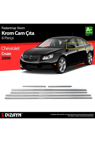 S-Dizayn  Chevrolet Cruze Sd Krom Cam Çıtası 6 Prç 2009 Üzeri N11.3105