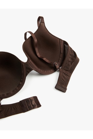 Koton Rahat Kalıp Desteksiz Balenli Sütyen Kahverengi 6wlk10009mk Kahve