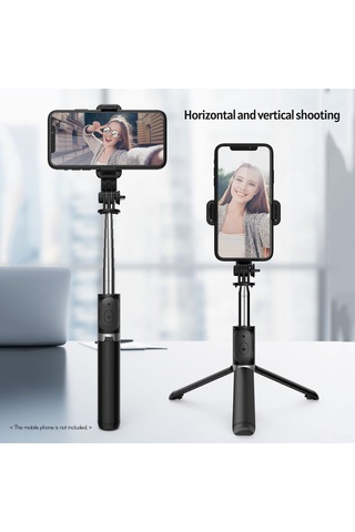 Teltree Kablosuz Bluetooth Selfie Çubuğu Ve Tripod - 103cm Uzunluk, Video Ve Canlı Yayın İçin Uyumlu