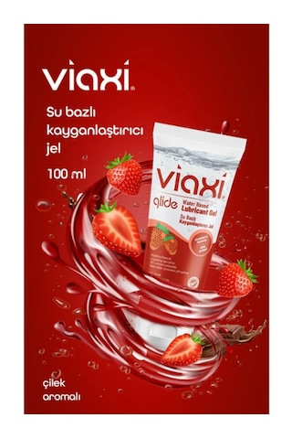 Viaxi Glide Çilekli Kayganlaştırıcı Jel 2 x 100 ML