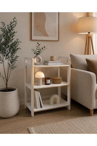 Pema Home %100 Mdf Modern Minimalist 3 Raflı Çok Amaçlı Dekoratif Düzenleyici Kitaplık Beyaz Pema Home %100 Mdf Modern Minimalist 3 Raflı Çok Amaçlı Dekoratif Düzenleyici Kitaplık Beyaz