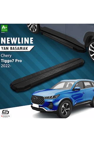 S-dizayn Chery Tiggo7 Pro Newline Siyah Yan Basamak 183 Cm 2022 Üzeri