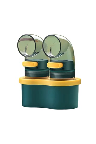 Kantitatif Kontrol Tuz Tankı Kontrol Baharat Kutusu Baharat Kutusu Ev Mutfak Baharat Şişesi Tuz Serpin 2pcs Koyu Yeşil