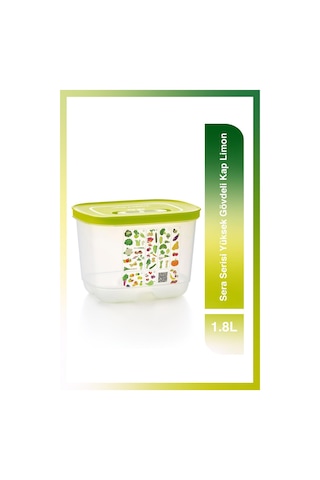 Tupperware Sera Serisi Yüksek  Gövdeli Kap 1.8L Limon