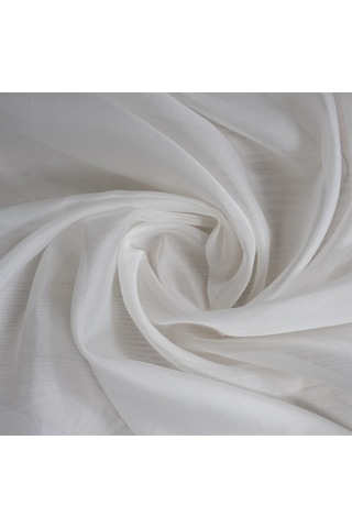 Elegante Pilesiz Düz Tül Perde Krem - Krem