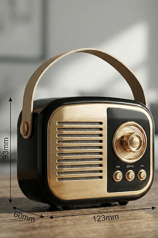 Mikado Echoes Siyah Usb+tf Kart+bluetooth Destekli Klasik Retro Müzik Kutusu