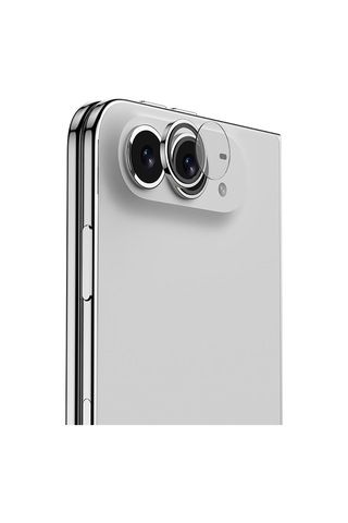 İphone Duo Uyumlu Benks Omniwarrior Kamera Lens Koruyucu + Kolay Uygulama Aparatlı Gümüş