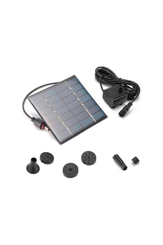 Ximistore9 Güneş Enerjili Bahçe Çeşmesi Seti - 4 Püskürtme Başlıklı Sessiz Pompa İle Şık Dekor Diğer