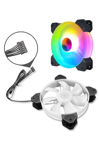Coolmoon 12cm Rgb Işık Kasa Fan 12v 6 Pin Kontrolcü Gerektirir