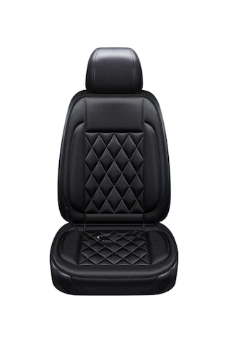 Yaozixa 12v Sıcaklık Ayarlı Elektrikli Otomobil Koltuk Yastığı - Siyah, Hızlı Isıtma, Ev/ofis Uyumlu, 30-45w Güç