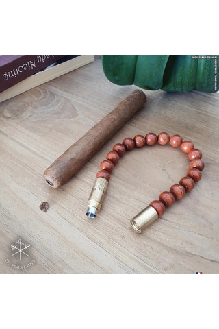 Les Fines Lames Punch Bileklik Brass Kırmızı Jasper - S