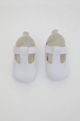 Bebiccino Kız Bebek Patik Ayakkabı Cırtlı 18-19 Numara, Beyaz