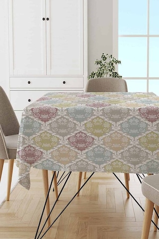 Çok Renkli Damask Dokuma Leke Tutmaz Masa Örtüsü Mso416n11