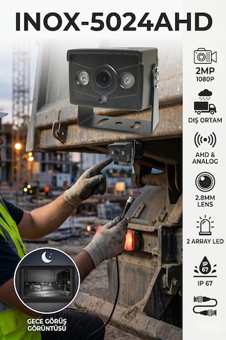 Inox-5024ahd Yüksek Çözünürlüklü Ahd Güvenlik Kamerası - Ir Gece Görüşlü Dvr Uyumlu Kamera
