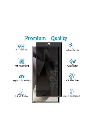Samsung Uyumlu S24 Ultra Hayalet Ekran Koruyucu Gizli Privacy