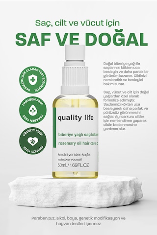 Quality Life Biberiye Saç Bakım Yağı 50 ML