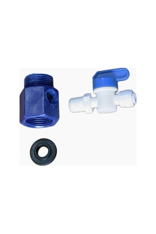 Su Arıtma Plastik Hat Alma Aparatı 3/4'' + Küresel Vana 6 MM