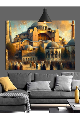 Ayasofya Cami Dekoratif Kanvas - Mdf Ahşap Tablo