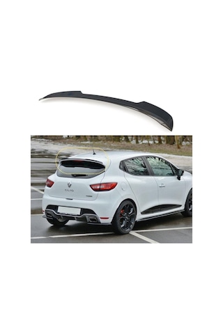 Renault Clio 4 Boyalı Bagaj Üstü Spoiler 2013-2020 Arası Uyumlu