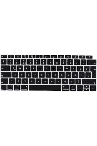 Apple Uyumlu MacBook Air 13.3' A1932 Q Klavye Koruyucu Silikon Ped 001