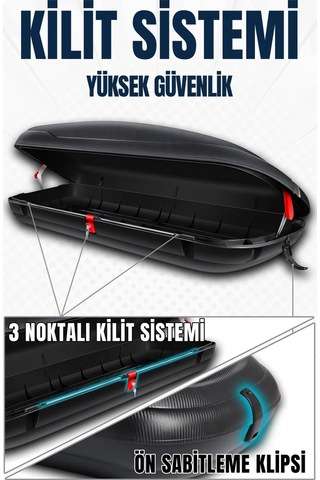S-dizayn Araç Üzeri Port Bagaj Karbon Fiber Desen 380 Litre Enjeksiyon Plastik A+ Kalite