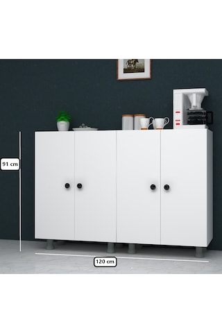 Çok Amaçlı Dolap Mutfak Kiler Dolabı 120 Cm