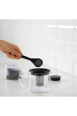 Ikea Riklig Çaydanlık, Cam 0,6 Litre, Cam, Teekanne Sku: Smg8690010546784 Açık Bej