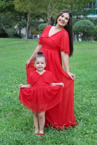 Moda Labio - Melek Anne Kız Elbise Kırmızı
