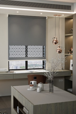 Lazer Kesim Mat Stor Perde, Lazer Kesimli Modern Serisi, M-4004 Antrasit Renk Antrasit Antrasit