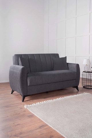 Linda Iki Kişilik Kanepe Yüksek Ayaklı Antrasit Antrasit