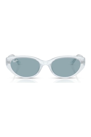 Ray-ban Rb 4457d 687280 55 Unisex Yastık Şeffaf Kemik Güneş Gözlüğü Şeffaf