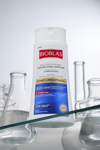 Bioblas Saç Dökülmesi + Kepek Karşıtı Şampuan – Çinko, Mentol, Kremli 360 ML