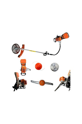 Çelik Piston Sırt Tipi Benzinli Motorlu Ot Çalı Tırpanı Çim Biçme Makinesi