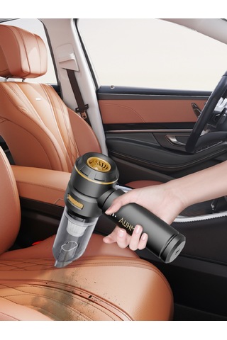 Auhma Ahv-02 Kablosuz Araç İçi Süpürge Siyah 17000pa Güçlü Vakum Fırçasız Motor Üfleme & Vakum Siyah