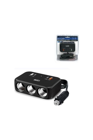 Ayt Olesson 1656 12-24v 3 Lü Çift Usb Çift Type-c 120w 80cm Kablolu Araç Oto Tır Çakmak Çoklayıcı Çakmaklık Çoğaltıcı