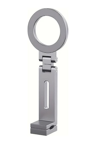 Motion003 1pc Gümüş Alüminyum Alaşım Manyetik Telefon Tutucu Katlanabilir Taşınabilir 3 Gümüş