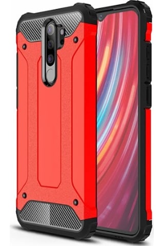 Noktaks - Xiaomi Uyumlu Xiaomi Redmi Note 8 Pro - Kılıf Çift Katman Zırh Tank Crash Military Kapak - Rose Gold