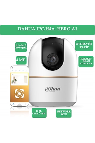 Dahua Dh-h4a 4mp 3.6mm 10m Ir Wıfı Pan/tılt Ip Kamera+64gb Hafıza