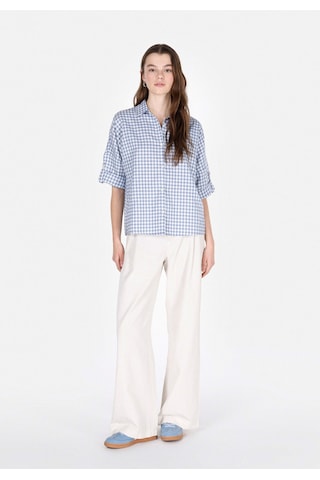 Colin's Colins Regular Fit Shirt Neck Kareli Kadın Mavi Roll-up Gömlek Cl1074029 Q1.v1 Ble Mavi