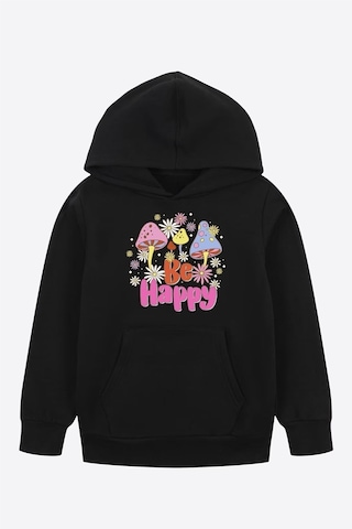 Fyk Kids Unisex Kapüşonlu Kanguru Cepli Sweatshirt Siyah2