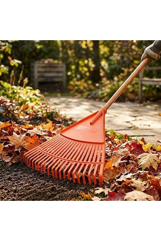 20 Dişli Yaprak Tırmığı - Plastik - 42 Cm Genişlik Abanoz