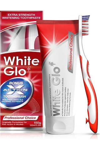 White Glo Ekstra Beyazlatıcı Diş Macunu 150 G + Diş Fırçası x 2