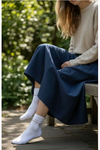 Heren Socks Heren Zincir Kurdela Desenli , 2'li Taşlı Kadın Soket ,parfüm Kokulu, Premium Serisi Haki/beyaz