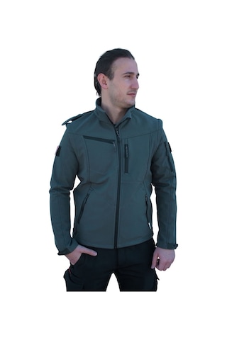 Uniprom Taktikal Softshell Mont Kollar Ve Kapşon Çıkabilir Erkek-Haki