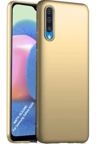 Samsung Uyumlu Galaxy A30S Arka Kapak Silikon Kılıf + Temperli Cam Ekran Koruyucu