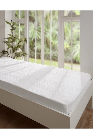 Özdilek Pamuklu Sıvı Geçirmez Battal Çiftkişilik Alez 180x200+30 Beyaz